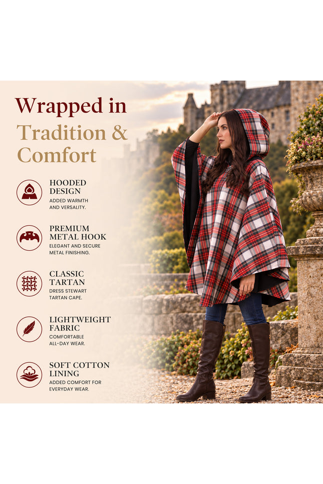 Women Tartan Cape - Dress Stewart