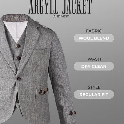 Grey Argyll Jacket & Vest