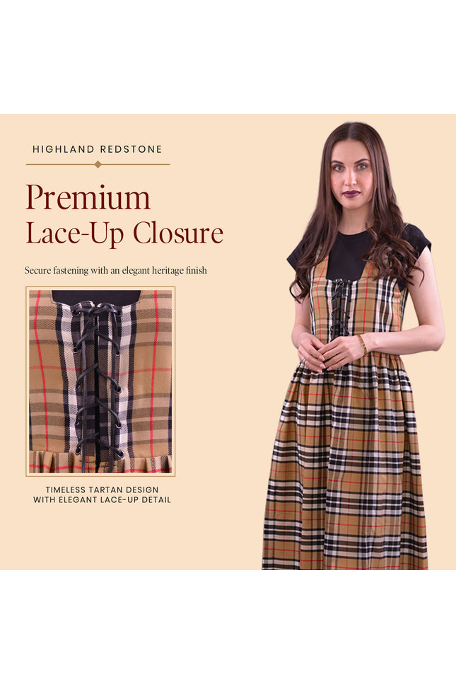 Women's Scottish Highland Dress - Long Tartan Dress | Camel Thomson
