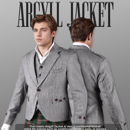 Grey Argyll Jacket & Vest
