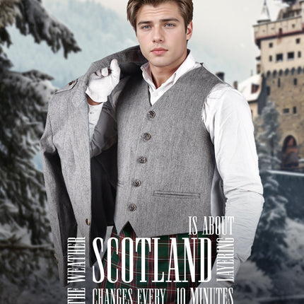 Grey Argyll Jacket & Vest