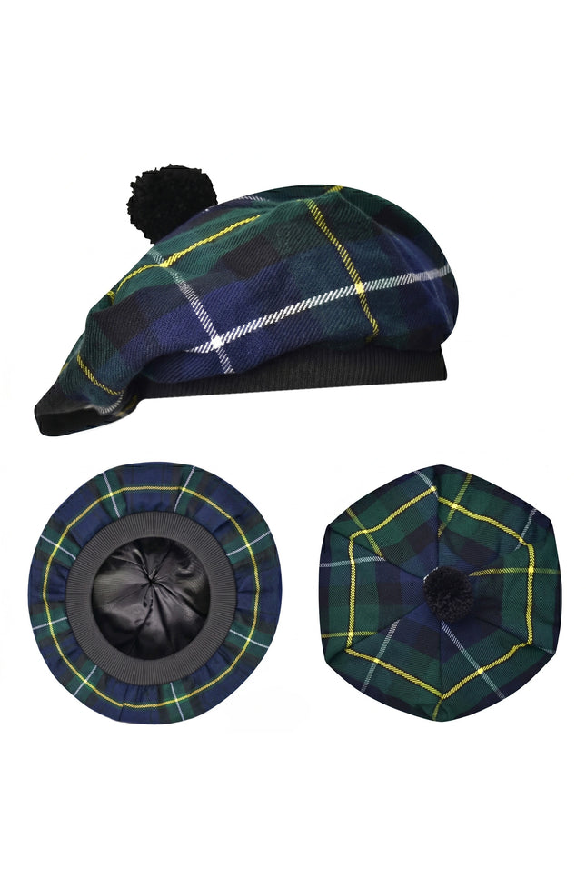 Tam O'Shanter Hat with Pompom | Macneil Modern Tartan