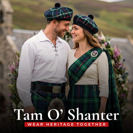 Tam O'Shanter Hat with Pompom | MacKenzie Tartan