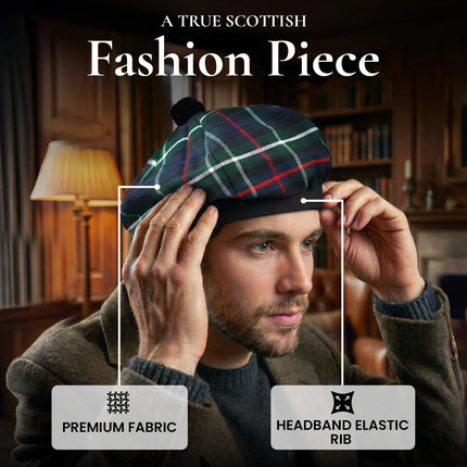Tam O'Shanter Hat with Pompom | MacKenzie Tartan