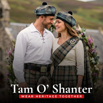 Tam O'Shanter Hat with Pompom | MacKenzie Weathered Tartan
