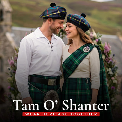 Tam O'Shanter Hat with Pompom | MacLeod of Harris Tartan