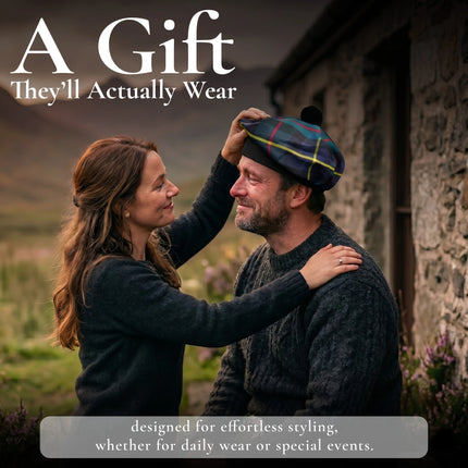 Tam O'Shanter Hat with Pompom | MacLeod of Harris Tartan