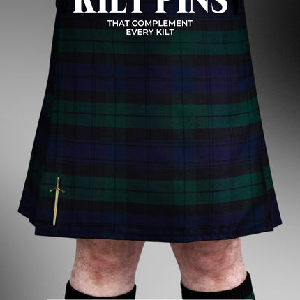 Scottish Kilt Pin for men | Pewter Sword Antique