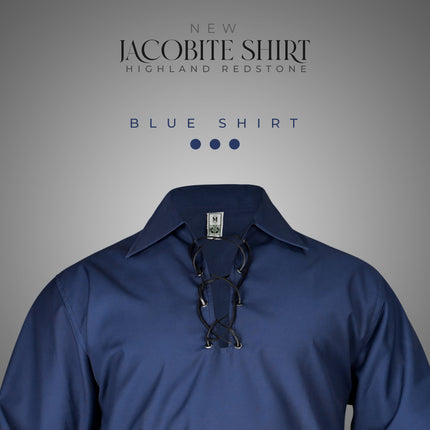 Highland Blue Kilt Shirt - Traditional Scottish Style