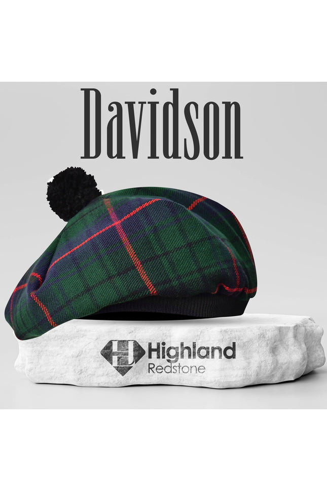 Tam O'Shanter Hat with Pompom | Davidson Tartan