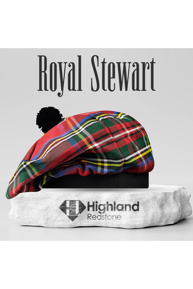 Tam O'Shanter Hat with Pompom | Royal Stewart Tartan