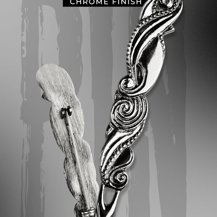 Scottish Kilt Pin for men | Swirl Pewter Chrome