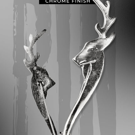 Scottish Kilt Pin for men | Stag Head Pewter Chrome