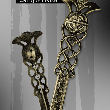 Scottish Kilt Pin for men | Gaelic Pewter Antique