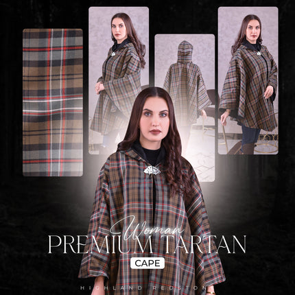 Women Tartan Cape - Scottish Heritage Weathered