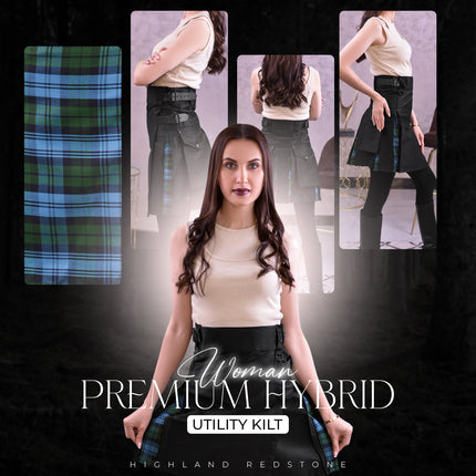 Women's Hybrid Utility Kilt | Ancient Campbell Tartan | Big & Tall