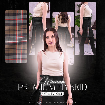 Women's Hybrid Utility Kilt | Scottish Heritage Weathered | Big & Tall