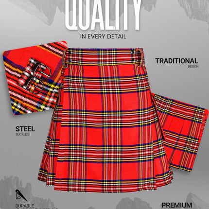 Valor Acrylic Utility Kilt | 16oz Royal Stewart Tartan KIlt