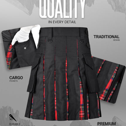 Royal Stewart Kilt for Men  -  Traditional Style with Modern Functionality