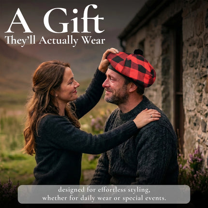 Tam O'Shanter Hat with Pompom | Rob Roy Tartan