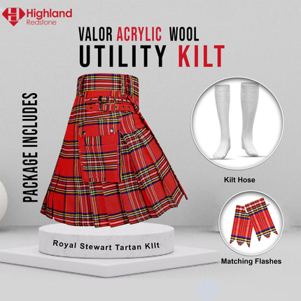 Valor Acrylic Kilt Bundle Lite | Royal Stewart