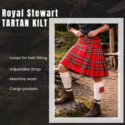 Valor Acrylic Kilt Bundle Lite | Royal Stewart