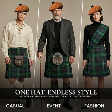 Tam O'Shanter Hat with Pompom | Saffron