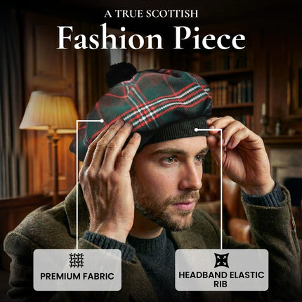 Tam O'Shanter Hat with Pompom | Scott Brown Tartan (Discontinued)