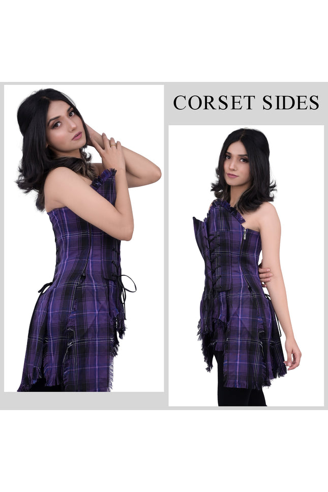 Bella Tartan Corset (Passion Of Scotland Purple)