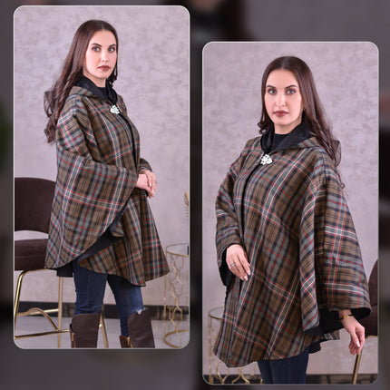 Women Tartan Cape - Scottish Heritage Weathered