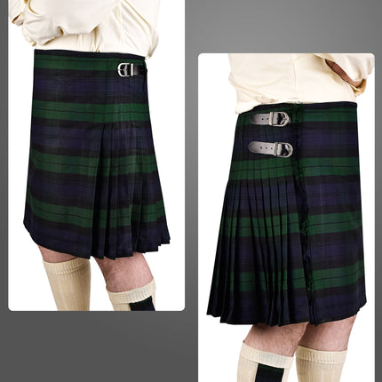 Kilt for Men I Black Watch Tartan Kilt Polyviscose 8 Yard Traditional Men Kilt | Big & Tall