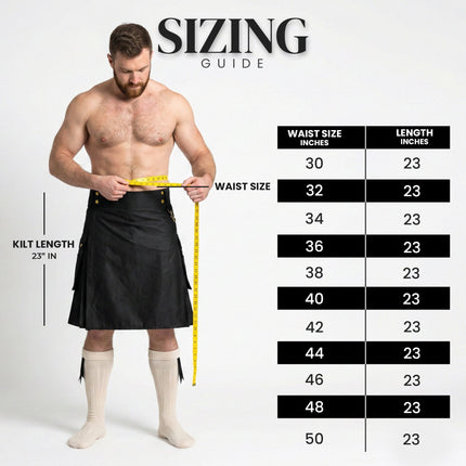 Phantom Modern Utility Kilt | Black