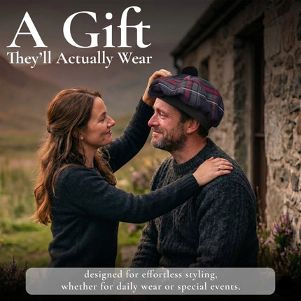 Tam O'Shanter Hat with Pompom | Spirit of Bruce Tartan