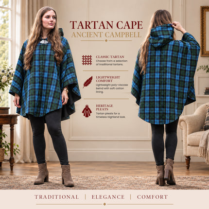 Women Tartan Cape - Ancient Campbell
