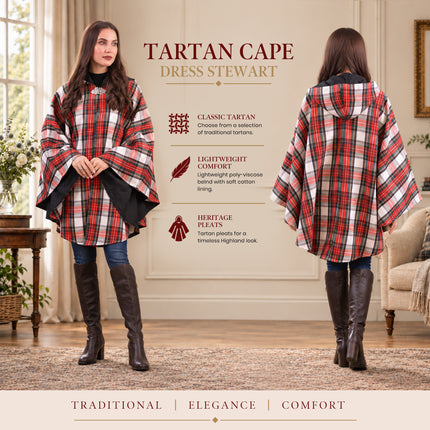 Women Tartan Cape - Dress Stewart