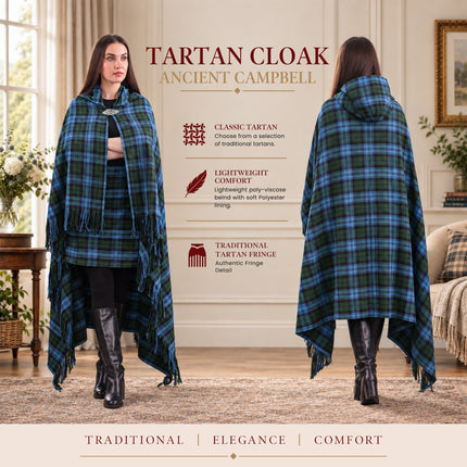 Women Tartan Cloak - Ancient Campbell