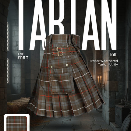 Valor Acrylic Utility Kilt | 16oz Fraser Weathered Tartan KIlt