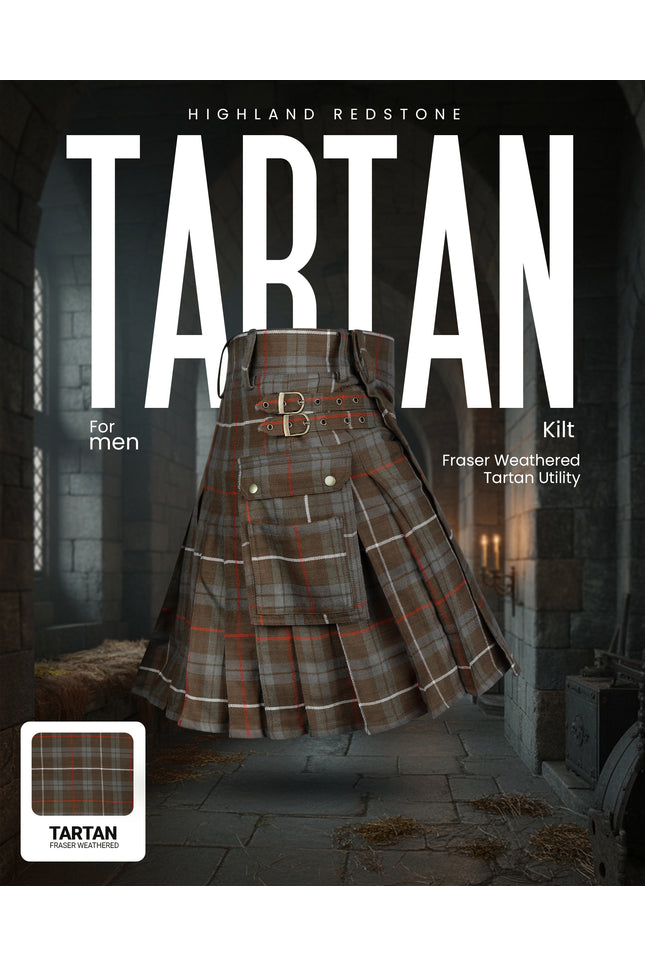 Valor Acrylic Utility Kilt | 16oz Fraser Weathered Tartan KIlt