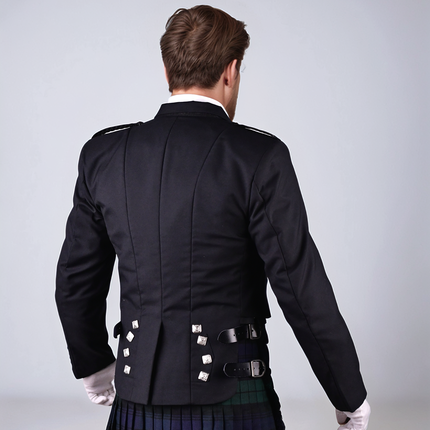 Black Prince Charlie Jacket & Vest -  Traditional Elegance with Modern Craftsmanship