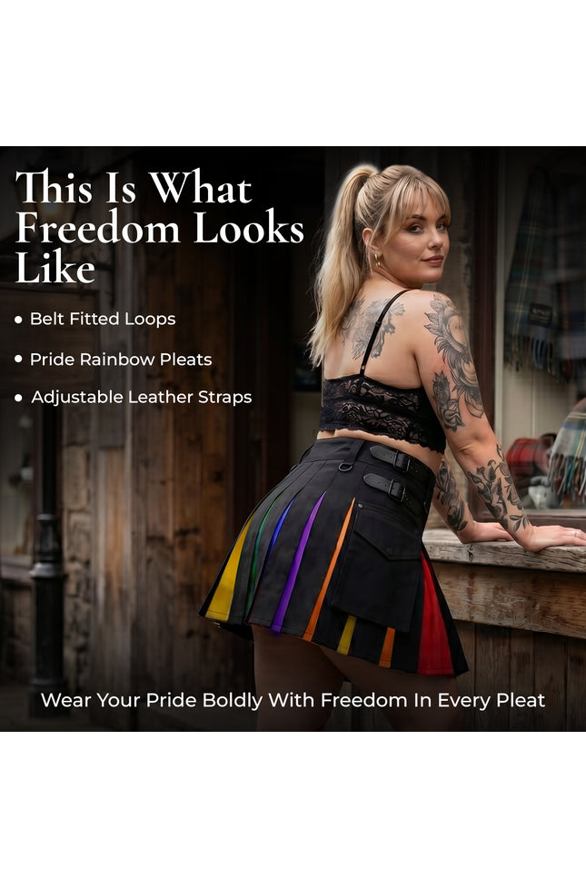 Women's Hybrid Utility Kilt | Rainbow Pride Kilt | Big & Tall