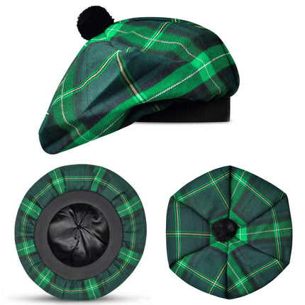 Tam O'Shanter Hat with Pompom | Celtic Tartan