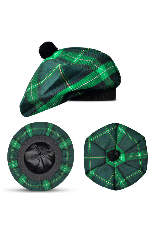 Tam O'Shanter Hat with Pompom | Celtic Tartan