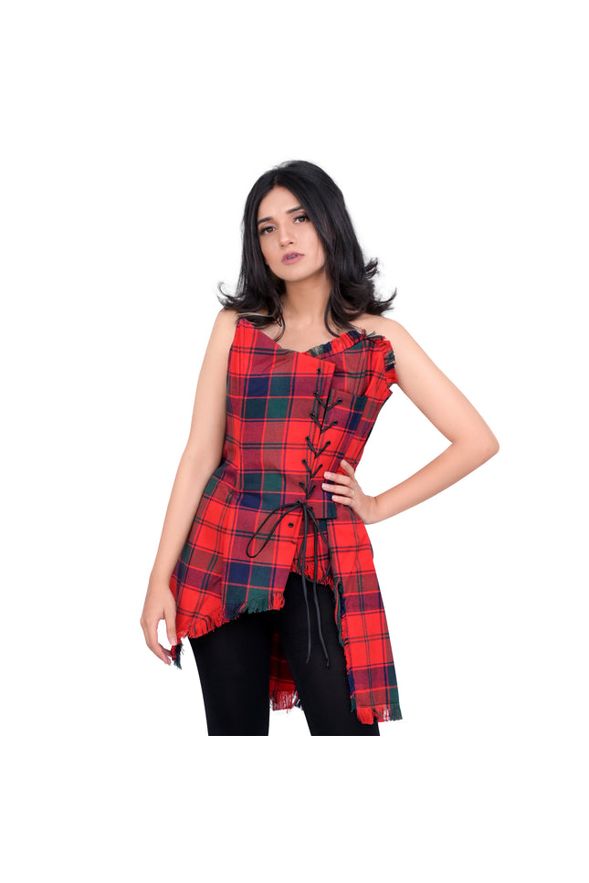Bella Tartan Corset (Robertson Red)