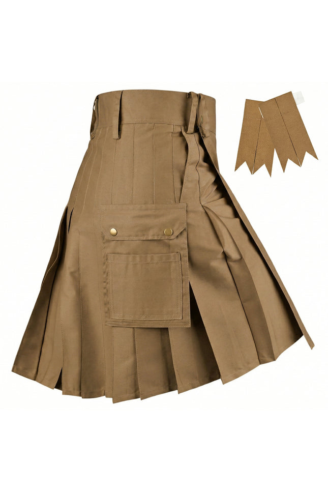 Phantom Modern Utility Kilt - Khaki | Big & Tall