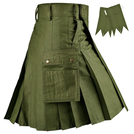 Phantom Modern Utility Kilt - Olive Green | Big & Tall