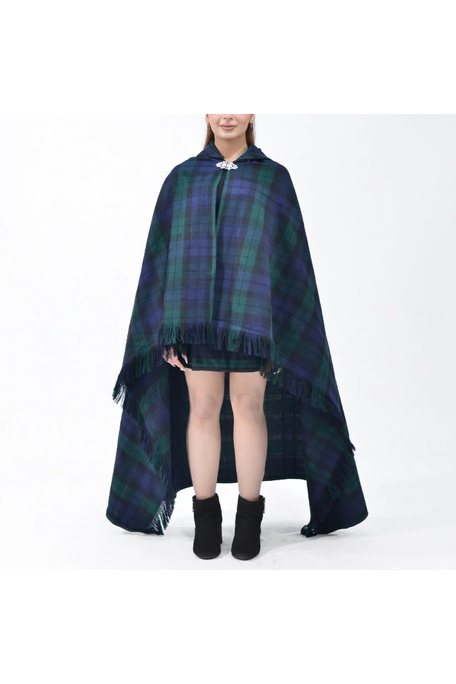 Women Tartan Cloak - Black Watch
