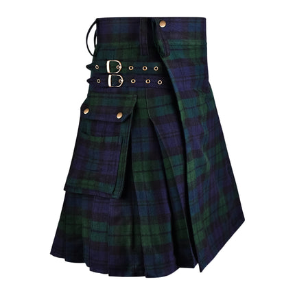 Valor Acrylic Utility Kilt | 16oz Black Watch Scottish Tartan KIlt | Big & Tall