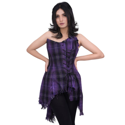 Bella Tartan Corset (Passion Of Scotland Purple)