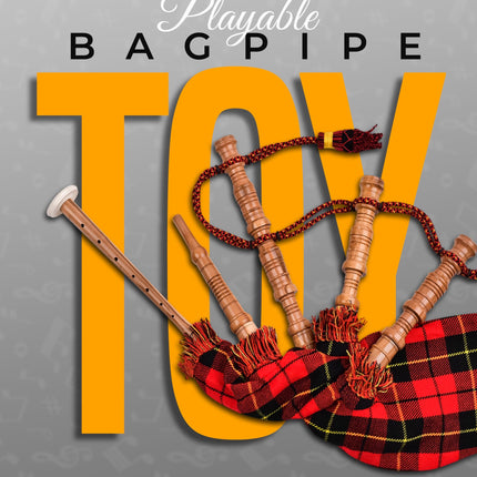 Mini Miniature Bagpipe - Rosewood Bagpipe for Beginners, Playable Gift | Wallace
