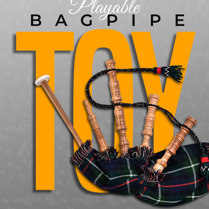 Mini Miniature Bagpipe - Rosewood Bagpipe for Beginners, Playable Gift | Mackenzie